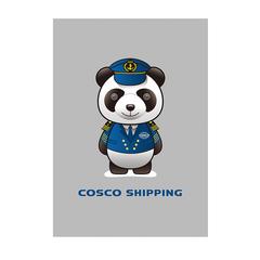 中远海运(cosco shipping) 定制熊猫船长A4加厚单片夹文件夹 20片/包
