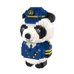 中远海运(cosco shipping) 中远海运 微颗粒熊猫船长拼搭积木