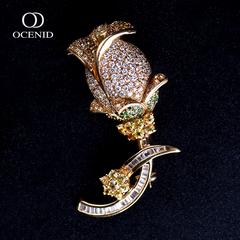 奥希尼(OCENID) 18K钻彩蓝宝珠胸针 d/0.97+s/1.53ct 12.62g 08050036