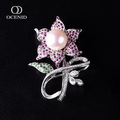 奥希尼(OCENID) 18K钻彩蓝宝珠胸针 12.69g 08050028