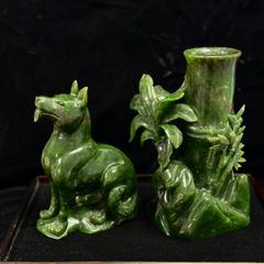 碧玉摆件 碧玉狗（含狗笔筒） 38060127