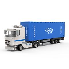 中远海运(cosco shipping) 集装箱卡车拼搭模型