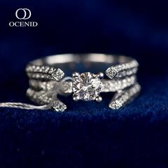 奥希尼(OCENID) PT900女钻戒 D/0.405+d/0.315CT 7.16G 01040040