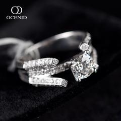 奥希尼(OCENID) PT900女钻戒 D/0.346+d/0.320CT 6.76G 01040048