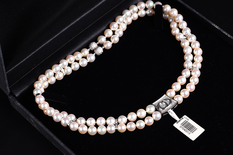 奥希尼ocenid18k珍珠钻项链1195ct14090g07040013