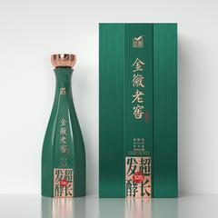 【金绿蓝】金徽老窖 42度超长发酵120天 浓香型白酒 整箱装（500mL/瓶，4瓶/箱）【包邮】