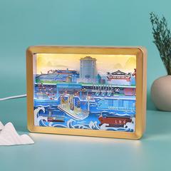 中远海运(COSCO SHIPPING) 中远海运船厂新貌立体纸雕灯GM29903688